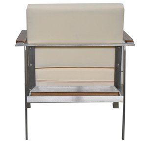 Sedia da Esterno Aphrodite per Set da Giardino, Comoda e Impilabile in Plastica e Legno per Camera da Letto, Patio e Sala da Pranzo - Product Image 1