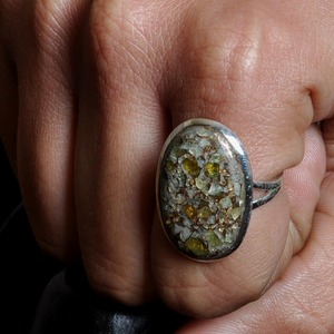 Vente en gros Bague ovale en argent sterling 925 avec opale composée Bijoux pour dames Bague d'occasion de mariage en vrac avec pierres précieuses - Product Image 6