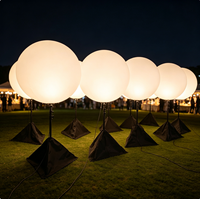 Ballon LED Gonflable Étanche de 1,8 à 2,4 m avec Support, Globe Lumineux pour Événements Extérieurs, Mariages, Fêtes, Scènes et Festivals