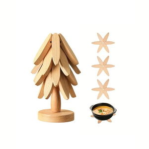 Sous-plat en bambou pour casseroles et théières avec support, modèle EKG125, moderne, écologique, 20x9,5cm - Product Image 1