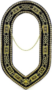 Masonic French Regalia <b>Leather</b> <b>Apron</b> Shape Officer's Ranks Rite of Memphis Misraim Set Badges Custom Embroidered OEM/ODM Service - Product Image 3