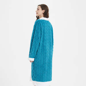 Usa Local Warehouse High Quality Soft Elegant Bath <b>Robes</b> Flannel Long Women Mature Woman Sexy Bathrobe Unisex Luxury <b>Spa</b> <b>Robe</b> - Product Image 2