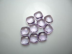 Export Grade 100% Natural semi-precious Pink Amethyst in <b>Square</b> <b>Cushion</b> Checker Cut Shape Available in Custom Sizes for Export - Product Image 2