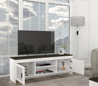 Unit TV Putih Rebab, rak TV mewah
