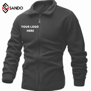 Jersey con bordado personalizado para hombre, sudadera atlética, sudadera deportiva gris lisa, para correr en invierno, hecha de poliéster/material de algodón - Product Image 1