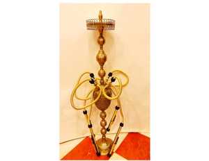 Cachimba martillada a mano de latón de fundición de pulso de estilo árabe de calidad superior con técnicas de laca de lujo - Product Image 4