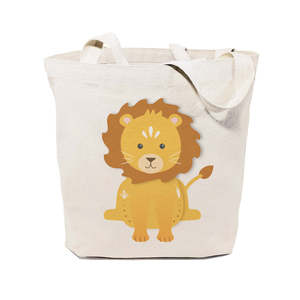 Lion Design Cotton Canvas Tote Bag - Product Image 1