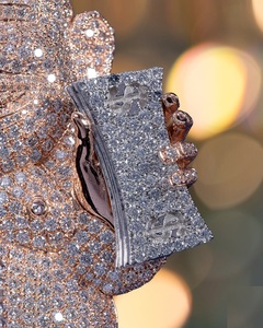 Pendentif en diamant Moissanite VVS breloque bouddha riant en argent sterling 925 avec finition dorée bijoux hip hop glacés glamour - Product Image 2