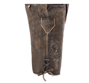 กางเกงขาสั้นผู้ชายแบบแยกวัวแท้เสื้อผ้าบาวาเรีย - Product Image 4