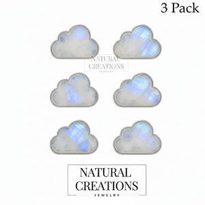 ต่างหูเงินแท้ 925 ชุบเงิน ประดับมุกน้ำเค็มและมูนสโตนสีรุ้ง รูปทรงเมฆ ดีไซน์ขอบเพชร งานละเอียดพรีเมียม - Product Image 2