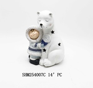 <span class=keywords><strong>Hallmark</strong></span> Frosty Friends escultura de resina chica sosteniendo oso adorno de <span class=keywords><strong>Navidad</strong></span> regalo para decoración del hogar decoraciones de <span class=keywords><strong>Navidad</strong></span> - Product Image 4