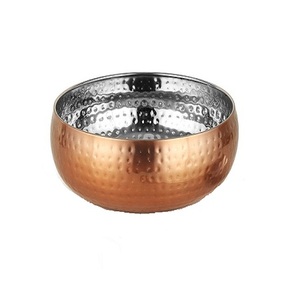 Bol de service en cuivre martelé, taille personnalisée, forme ronde, pour snacks, chocolats, à prix raisonnable - Product Image 4