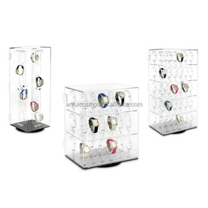 ชั้นวางนาฬิกาอะคริลิกใสสุดหรู ปี 2025 หนา 50 มม. พร้อมชั้นวางไม้แบบตั้งพื้น ประกอบง่าย เหมาะสำหรับร้านค้าปลีกและตกแต่งบ้าน - Product Image 6