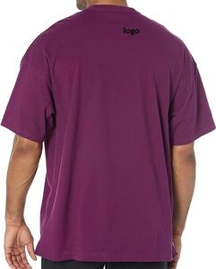 Camiseta de algodón de gran tamaño personalizable para hombre, diseño en blanco con técnica de cuentas, Manga corta para tallas grandes y altas - Product Image 4