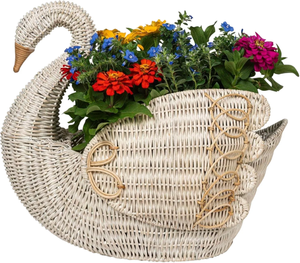 100% panier de mariage en rotin tissé à la main plat peu profond plateau de service alimentaire support de plateau de stockage - Product Image 1