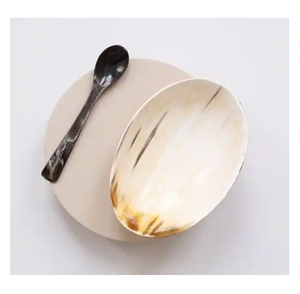 Bol en corne de buffle avec cuillère Bol de service en corne Toutes les tailles disponibles à un prix abordable Bol en corne Design supérieur - Product Image 2