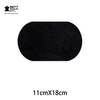 Patchs ovales en cuir suédé grainé de vache véritable OEM pour réparation DIY, couture, appliques pour chaussures, canapés, meubles, bagages, ceintures