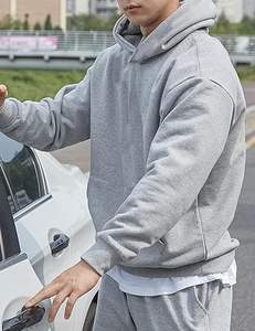 2025 moda Boxy Fit Hoodie personalizado de gran tamaño Streetwear sudadera para hombres mujeres marca OEM suministro gimnasio Fitness ropa Casual - Product Image 6