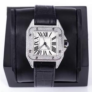 Montre mécanique de luxe haut de gamme pour homme, design personnalisé, sertie de diamants Moissanite VVS, cadran en verre artisanal, mouvement automatique - Product Image 1