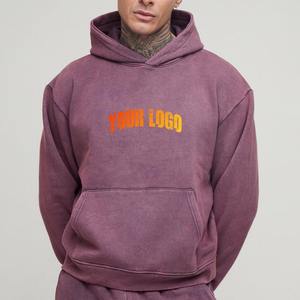 Nueva Sudadera con Capucha Holgada y Relajada para Hombre, 100% Algodón, Diseño Básico, Color Sólido, para Invierno, Gimnasio, Correr - Product Image 4