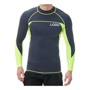 Tela de secado rápido de manga larga hecha a medida MMA Rash Guard para hombre para protección solar, ropa deportiva transpirable de poliéster Spandex - Product Image 1