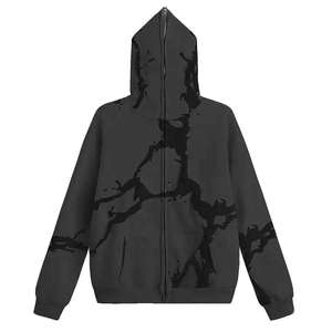 Venta directa de fábrica Sudaderas con capucha de impresión de hojaldre Nueva llegada Ropa al aire libre Sudaderas con capucha de impresión de hojaldre de color liso - Product Image 5