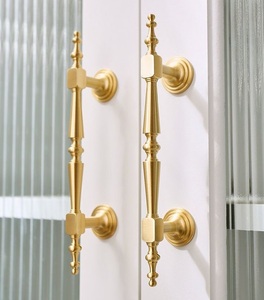 Manijas Clásicas de Latón Macizo para Cajones con Empuñadura de Cerámica, Elegantes Tiradores para Muebles de Madera, Uso Premium para el Hogar y Hoteles - Product Image 3