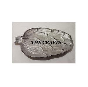 Plateau de vanité de très bonne conception Plat à feuilles en aluminium Plateau d'assiette de service pour accessoires de table à bon prix - Product Image 3