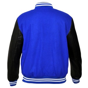 2024 Custom Brand Men's <b>Winter</b> Varsity <b>Jacket</b> <b>Leather</b> Sleeves Casual Outdoor Windproof Breathable Fleece Filled Plus Size - Product Image 2