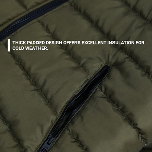 Vente en gros de doudoune pour homme rembourrée épaisse de grande taille poignets élastiques chauds pour l'hiver style bombardier fermeture à glissière en cuir de fourrure - Product Image 3