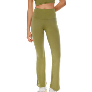 Servicios ODM Directos de Fábrica, Pantalones Acampanados de Alta Calidad para Mujer, Estilo Casual, Lona, Lavado Oscuro, Personalizados, Nueva Moda, Etiquetas Personalizadas - Product Image 3