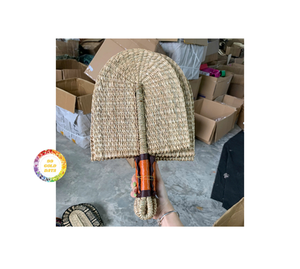 Abanico de mano de algas marinas ventilador de mano de algas marinas naturales hecho a mano ventilador tejido ecológico para decoración de fiesta Hogar y uso especial - Product Image 4