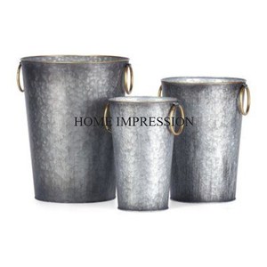 Metal Decorative Flower <b>Planter</b> And Pots Galvanized Made Large Size Handmade Tabletop And Floor Decor Pots Supplies In Low Price - Product Image 3