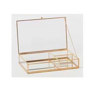 Caja de Maquillaje Transparente, Caja de Metal para Cosméticos y Joyas, Caja de Almacenamiento para Regalo - Product Image 1