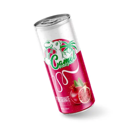 Canette meilleur prix jus de chameau 330ml emballage personnalisé usine Vietnam pour la vente en gros