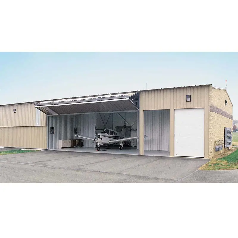 China Factory Steel Fabrication Construction Building Light Weight Steel Structure Prefabricated Airplane Hangar