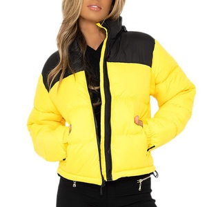 <b>Women's</b> Premium Stand Collar <b>Puffer</b> <b>Jacket</b> Color Block Windproof Breathable Insulated Down Coat For Winter Outdoor - Product Image 6