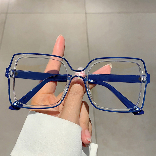Fashion Eyewear square Transparent Thick Glasses Frame Flat Glasses Anti-blue Light High Quality Optical Frames Wholesale