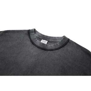 2025 nouveau design en gros impression blanc lavage à l'acide blanc t-shirt Style Vintage coton lourd surdimensionné hommes Vintage t-shirt - Product Image 3