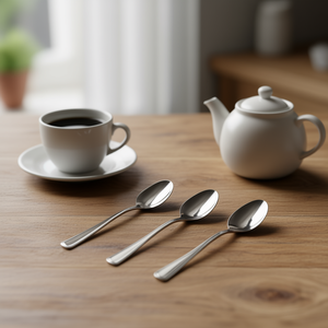 Juego de cucharas de café de acero inoxidable cromado pulido de 6 piezas Ambassador, 13 cm, CVLX90C6 - Product Image 3