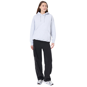 Sweat-shirt à capuche décontracté personnalisé par le fabricant, lourd, surdimensionné, épaules tombantes, pour femme, hiver, logo frontal, écologique, 100% - Product Image 2