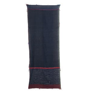 Écharpe en coton ethnique AMBER 122 Indigo pour la saison d'automne - Product Image 1