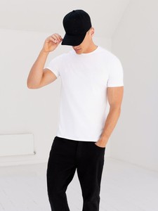 Collection de vêtements d'été, t-shirt à manches courtes pour homme de qualité supérieure, col rond, coupe ajustée, avec impression numérique, tissu tricoté, design uni - Product Image 4