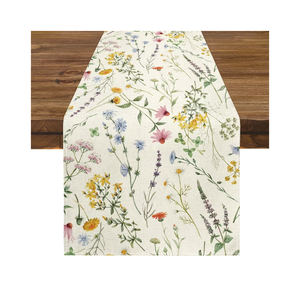 Meilleure vente 100% pur coton chemin de table nouveau Style qualité supérieure personnalisé imprimé brodé tissé techniques - Product Image 1