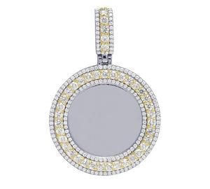 Pendentif Hip Hop personnalisé glacé en argent 925 en moissanite pour homme et femme - Product Image 1