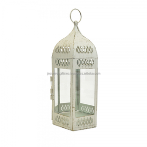 Linterna de vela de acero inoxidable y vidrio con acabado de pulido de acero Diseño de alambre de forma redonda de alta calidad para decoración del hogar - Product Image 2