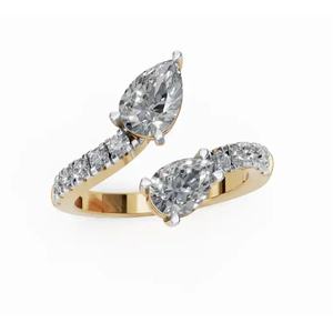 Enchanted <b>pearls</b> lab grown diamond <b>ring</b> in 9 kt 14 kt 18 kt yellow rose white gold for elegant bridal and everyday wear - Product Image 6