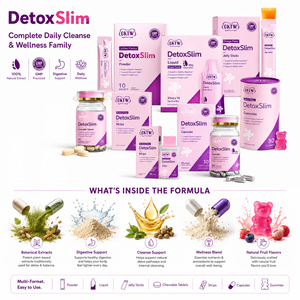 Complément alimentaire DetoxSlim Natural Detox pour la gestion du poids, plusieurs formats, nettoyage digestif, OEM, marque privée - Product Image 6
