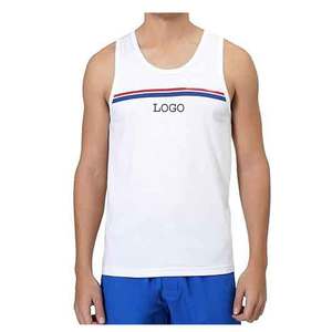 ฤดูร้อนขายส่งโลโก้ที่กําหนดเองพิมพ์ฟิตเนส GYM sporty man เสื้อยืดแขนกุดท็อปส์ผ้าฝ้าย 100% O-คอเสื้อกล้ามลายสําหรับชาย - Product Image 1