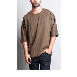 Manufacture Men's T Shirt High Quality <b>Blank</b> T Shirt 250 GSM Heavy <b>Weight</b> Print Logo T Shirt for OEM Service - Product Image 3